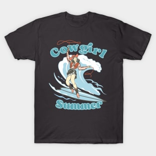 Surfing Cowgirl summer T-Shirt